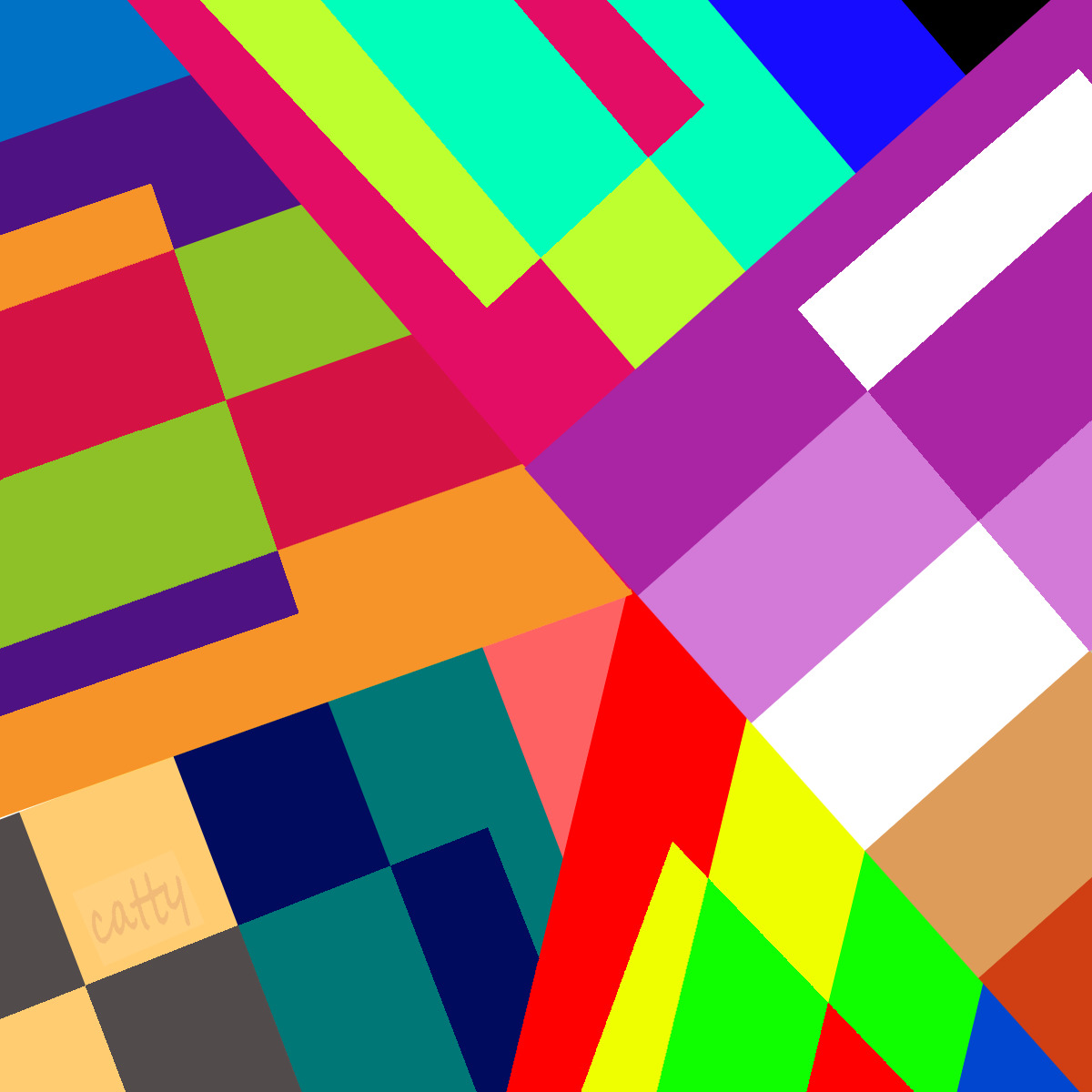 Colorful Abstract Geometric Blocks