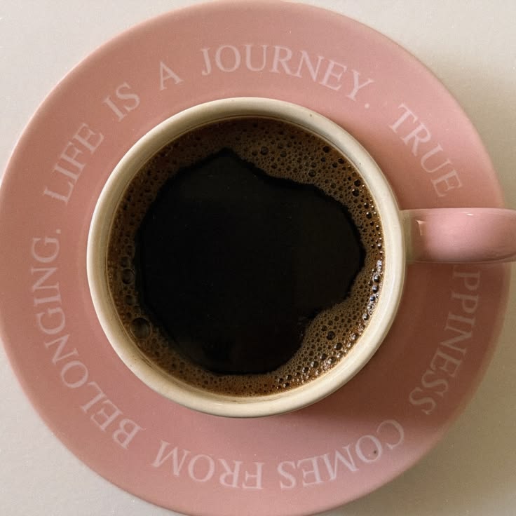 Black Coffee in Pink Mug