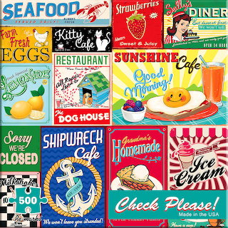 Vintage Diner Signs Collage