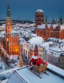 Christmas Gdansk Cityscape