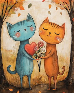 Valentine Cats With Heart