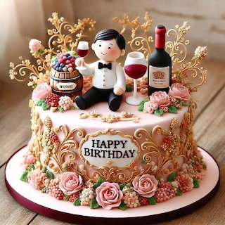 Wine Birthday Cake