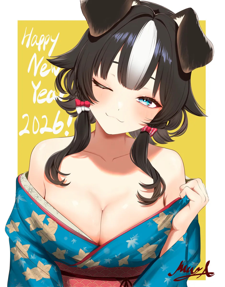 Anime illustration of VTuber Mumu Akamiya from Phase Connect