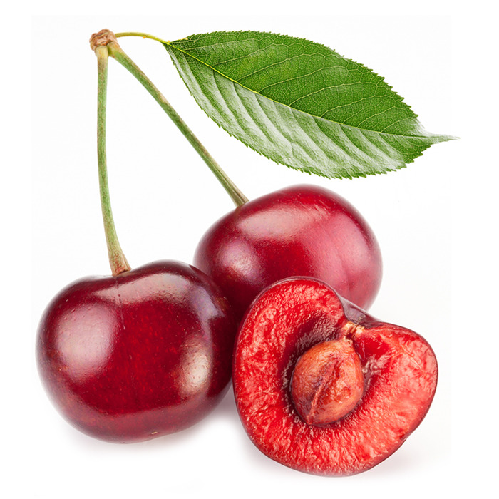 Fresh Cherry with Leaf