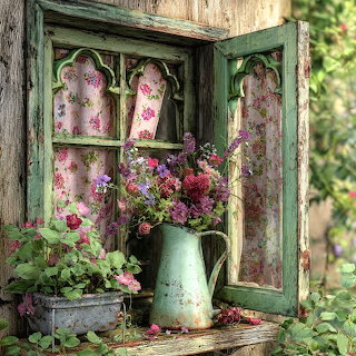Rustic Window Flowers