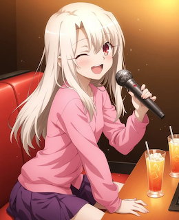 Anime Girl Singing Karaoke