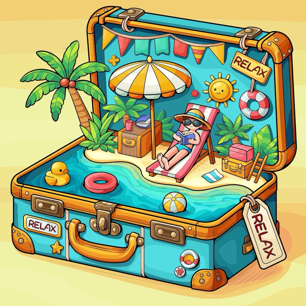 Beach Vacation Suitcase