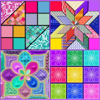 Colorful Geometric Pattern Collage