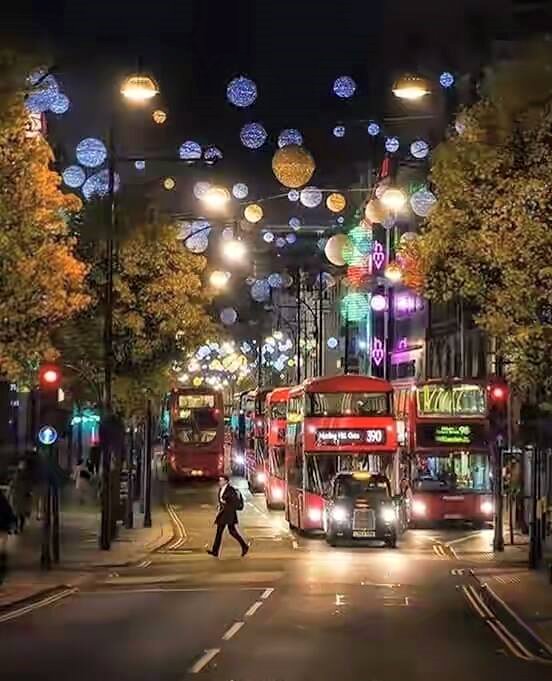 London Christmas Lights Street