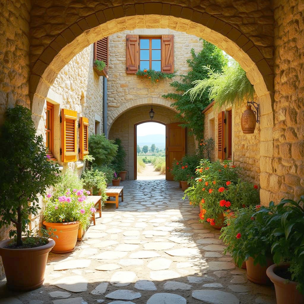 Mediterranean Courtyard Archway
