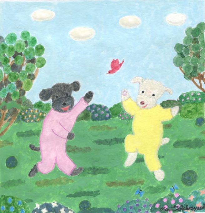 Two Dancing Puppies