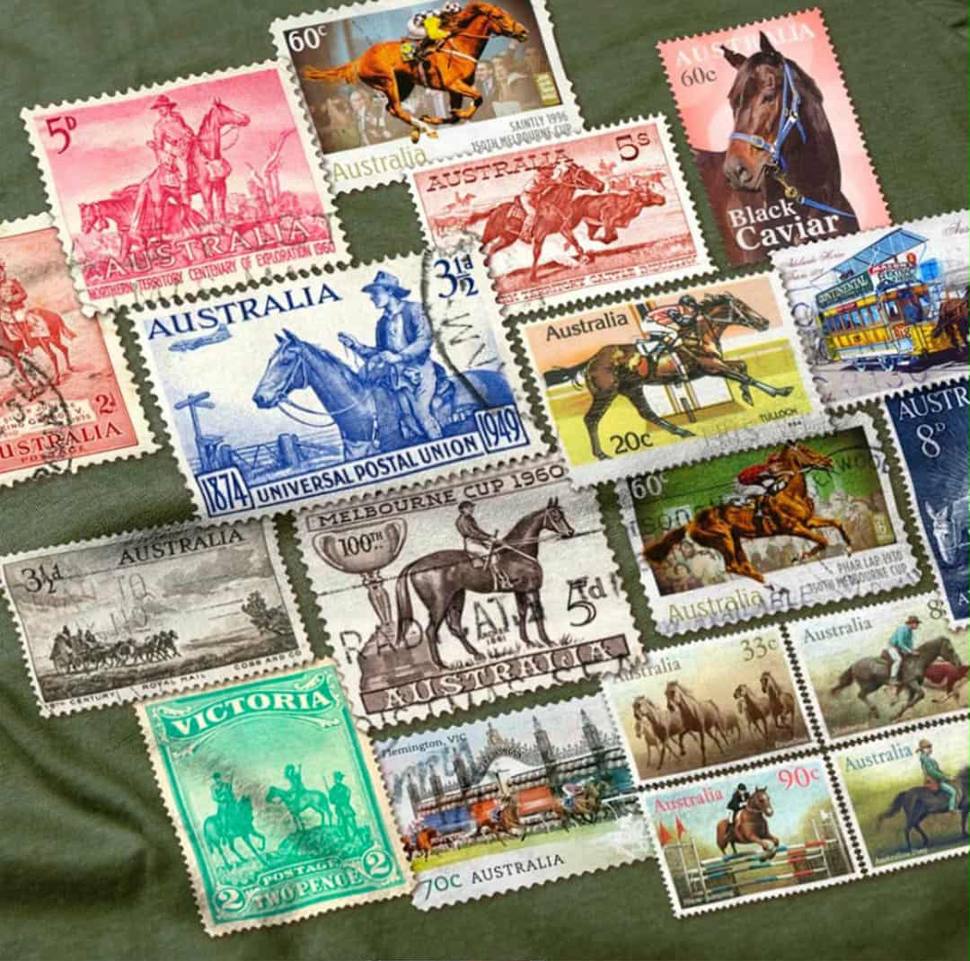 Vintage Horse Postage Stamps