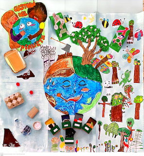 Earth Day Children Art Collage