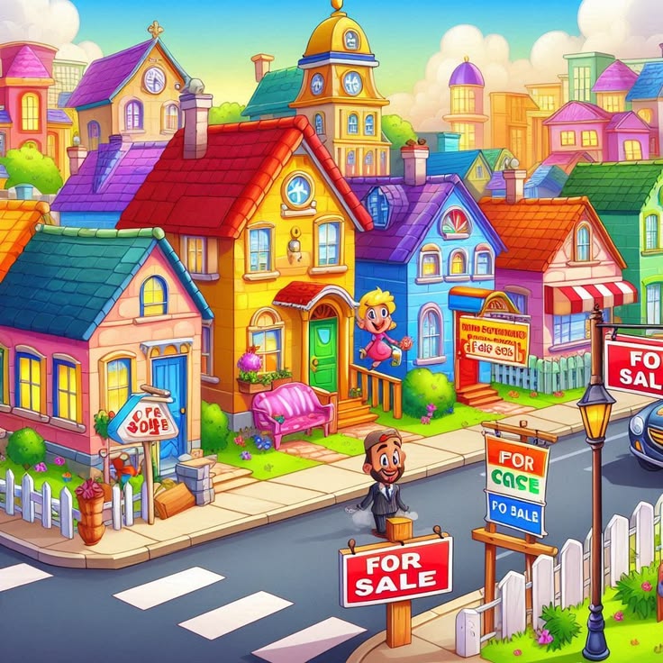Cartoon Houses for Sale