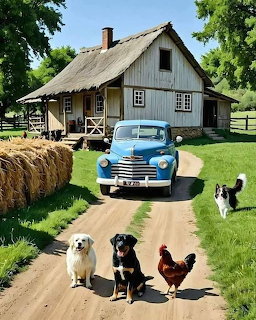 Farm Barn Vintage Truck