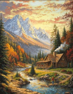 Fishing Cabin in Autumn