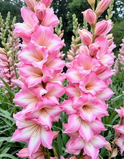 Pink Gladiolus Flowers