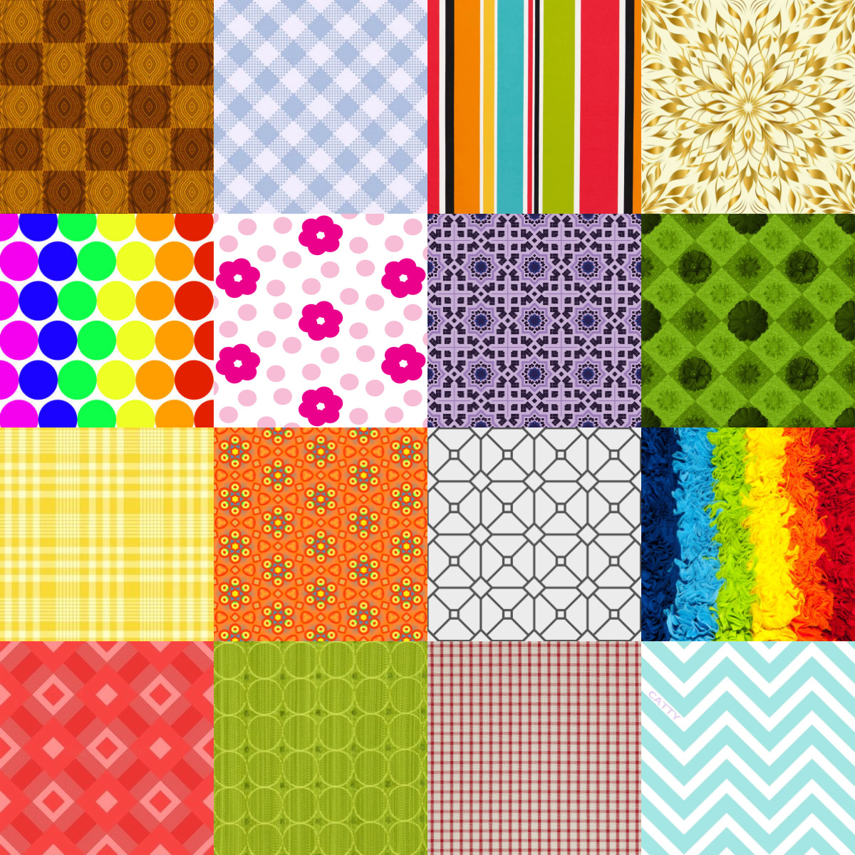Colorful Pattern Patchwork Grid