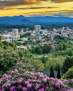 Asheville Sunset Cityscape