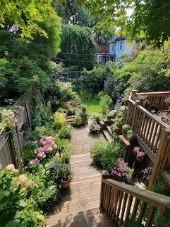 Lush Garden Terrace View