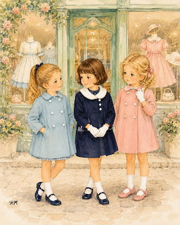 Three Girls at Dress Shop