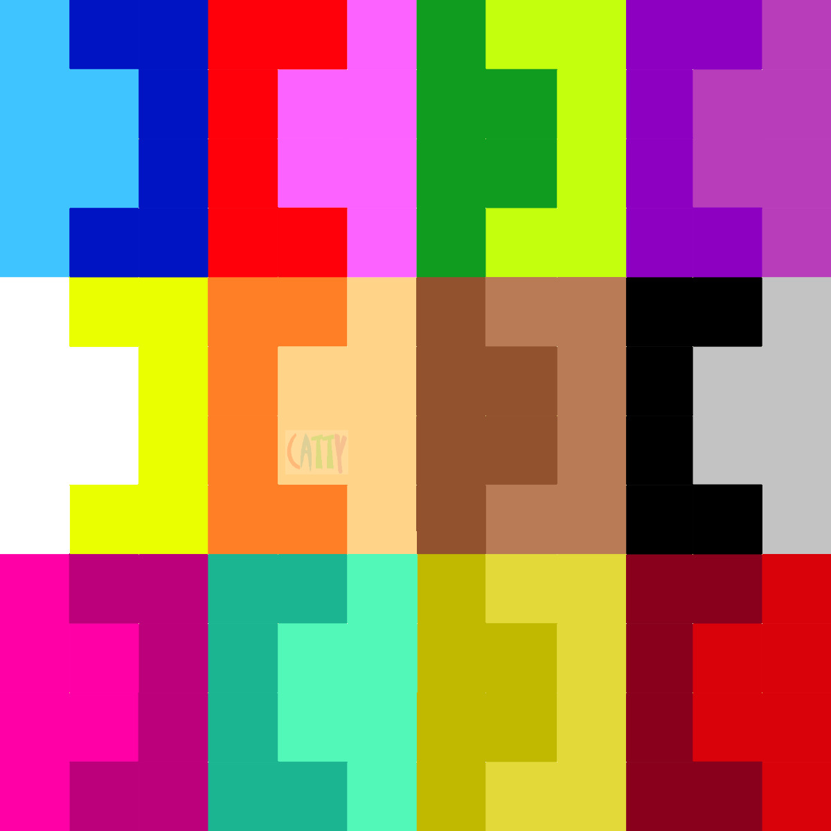 Colorful Abstract Pixel Grid