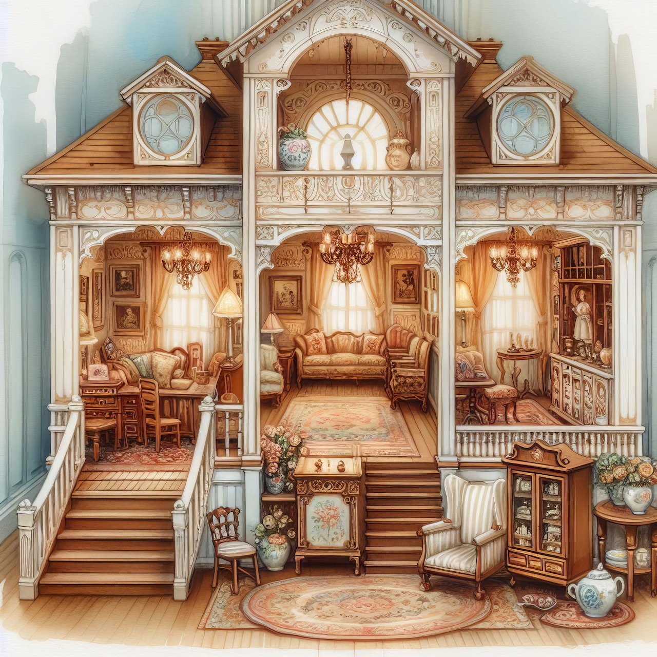Victorian Dollhouse Interior