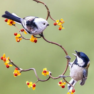 Long-tailed Tit Pair