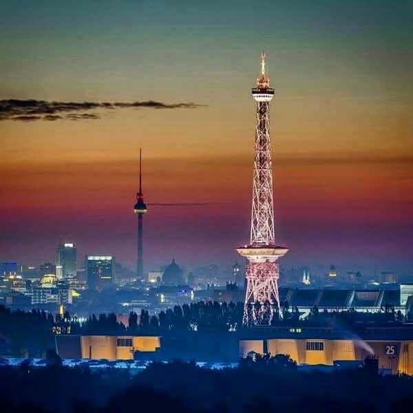 Berlin Towers at Sunset