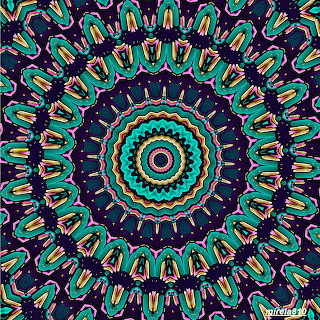 Vibrant Teal Mandala Design