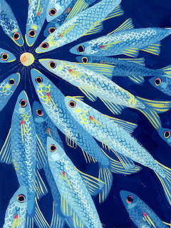 Swallowtail Shiners Fish Illustration