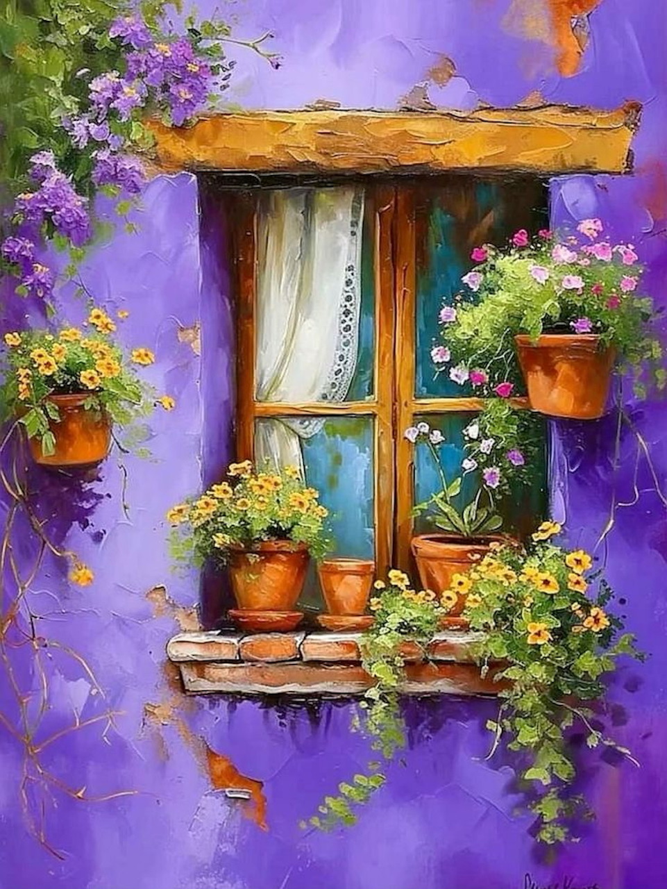 Purple Wall Window