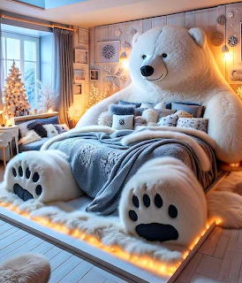 Cozy bedroom with neatly made bed and warm decor