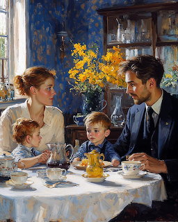 Family Tea Time Portrait