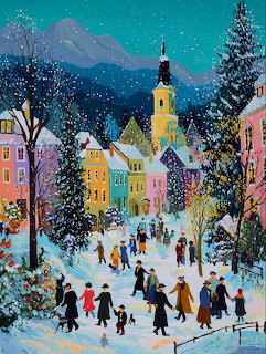 Winter Town Scene