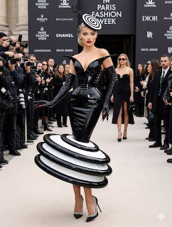 Paris Fashion Week Black Dress
