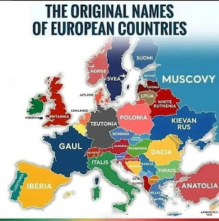 Original Names Europe Map