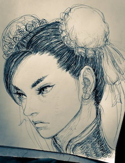 Chun-Li Pen Sketch