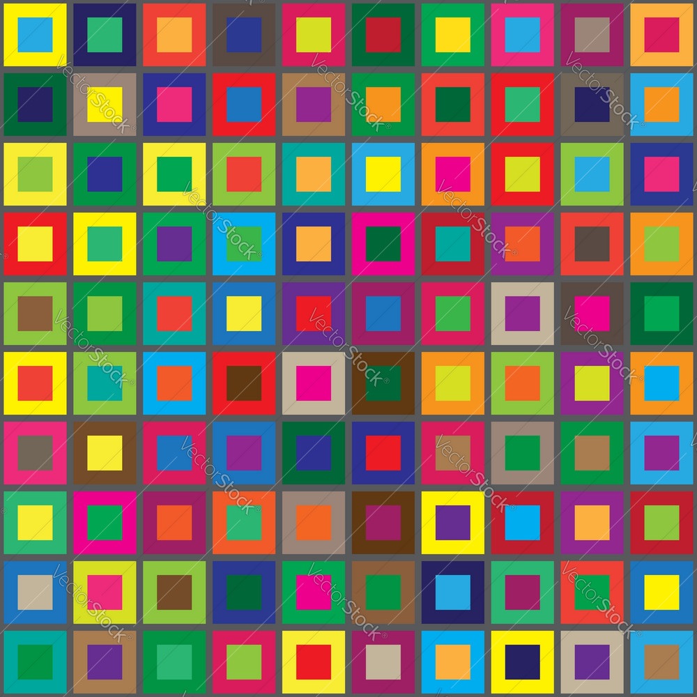 Colorful Geometric Squares Pattern