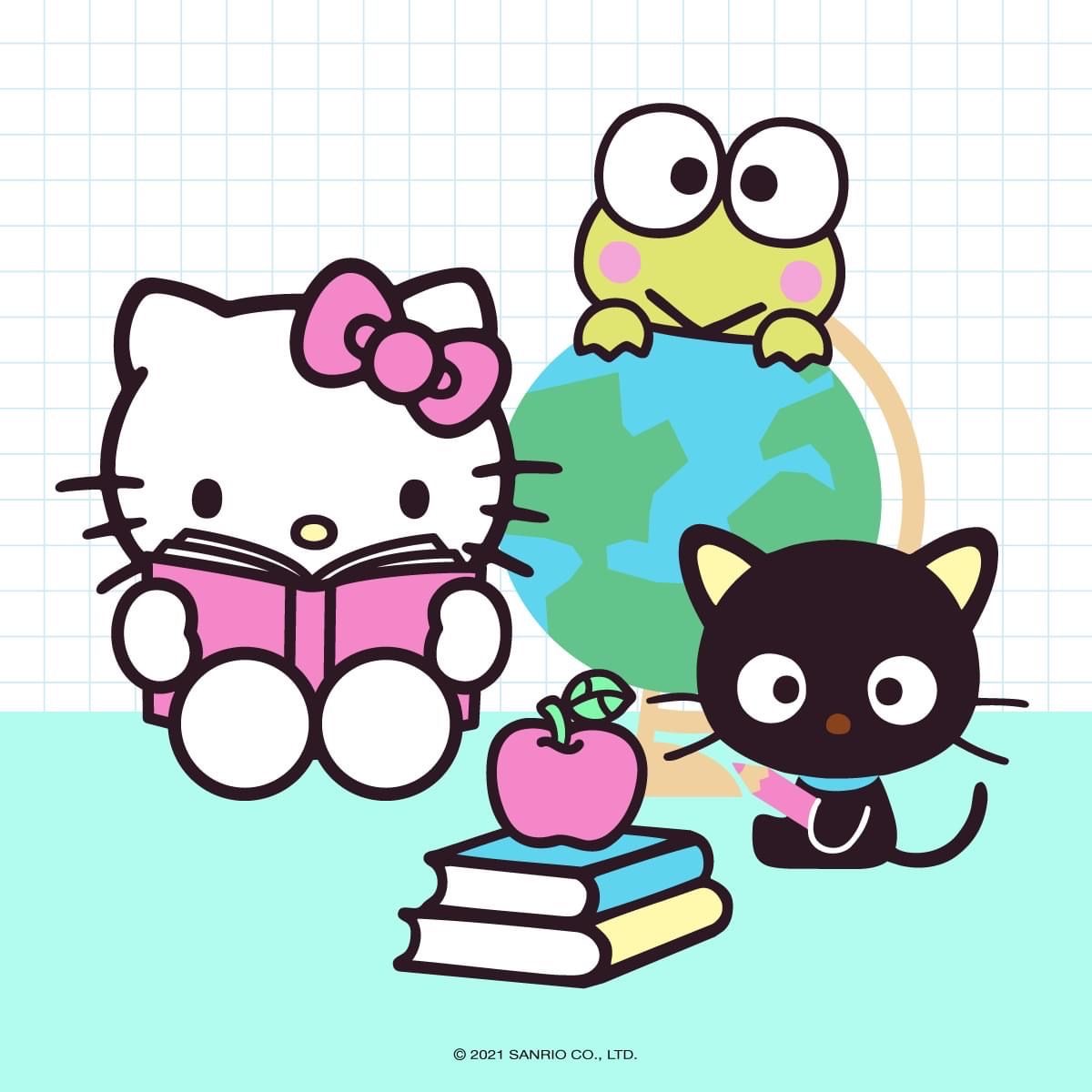 Sanrio Characters Reading Globe
