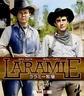 Laramie Season 1 Vol. 12 cover showing John Smith and Robert Fuller in cowboy hats and Western clothing