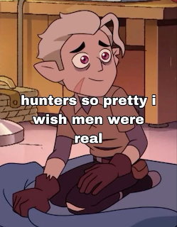 Animated character Hunter from The Owl House sitting on a surface wearing brown adventurer clothing