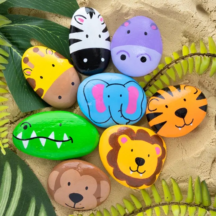 Painted Stone Animals