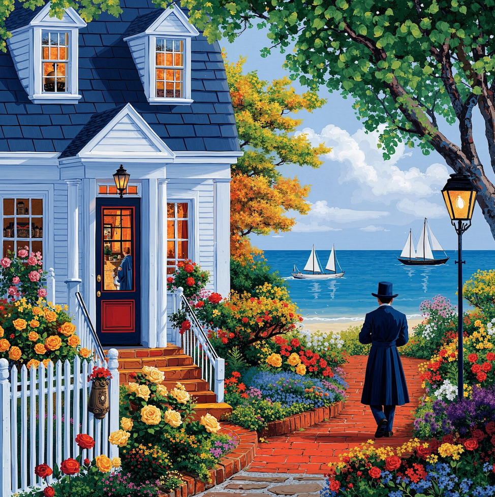 Coastal Cottage Garden View