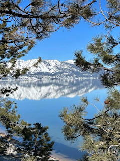 Snowy Mountain Lake Reflection
