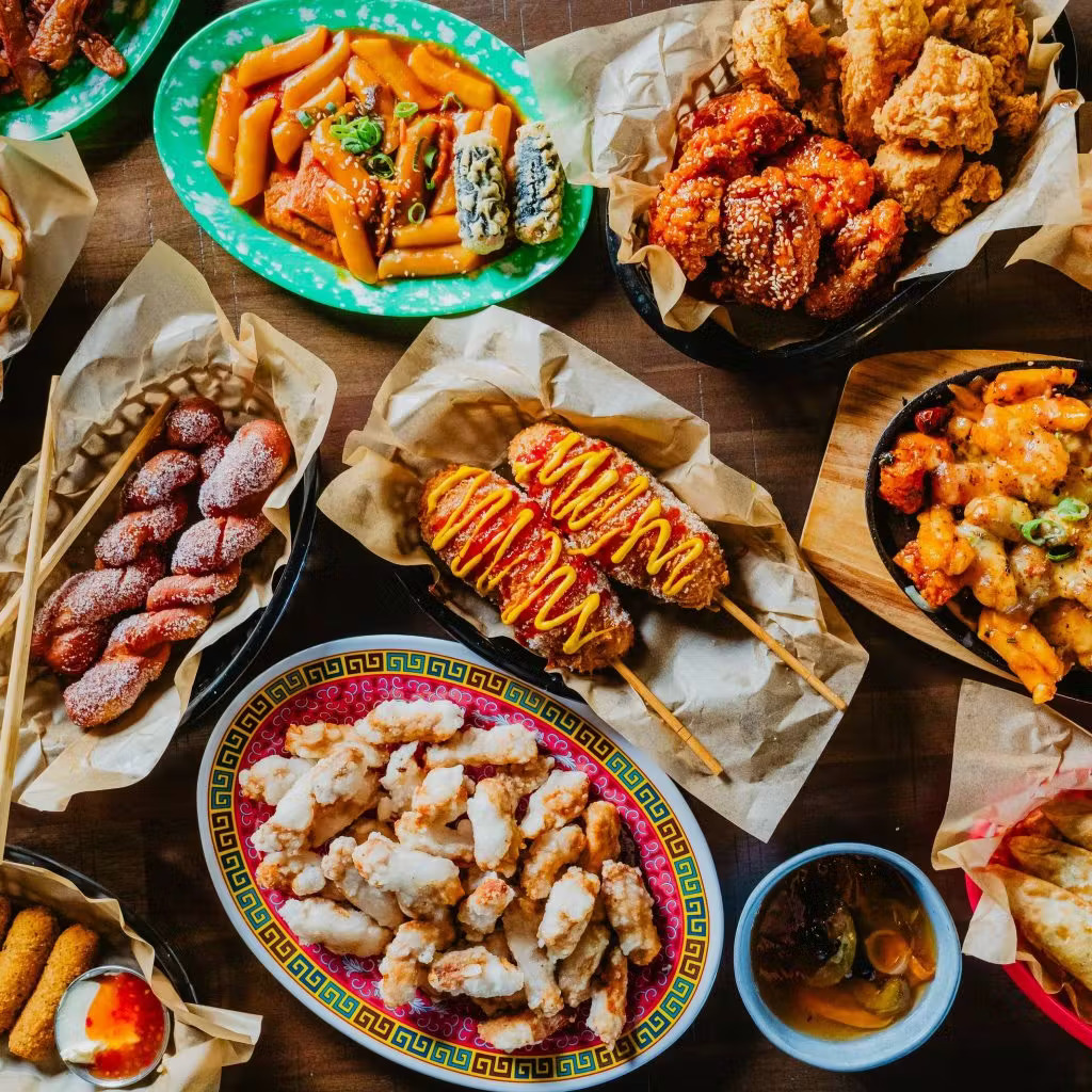 Korean Street Food Spread