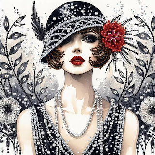 Art Deco Woman Portrait