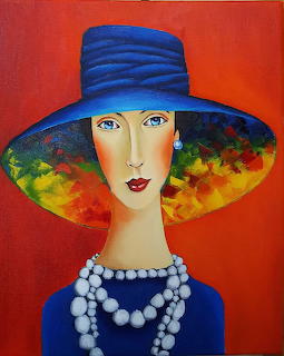 Woman in Blue Hat