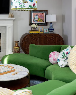 Green Velvet Sofa Living Room