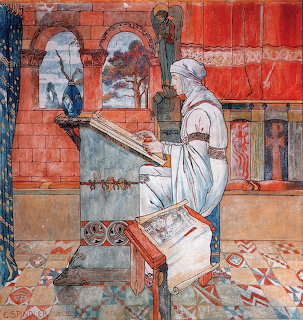 Medieval Nun Writing Manuscript